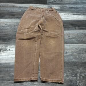 Vintage‎ Hunt Club Tan Womens 10 Petite Tapered High Rise Denim Preppy Mom Jeans